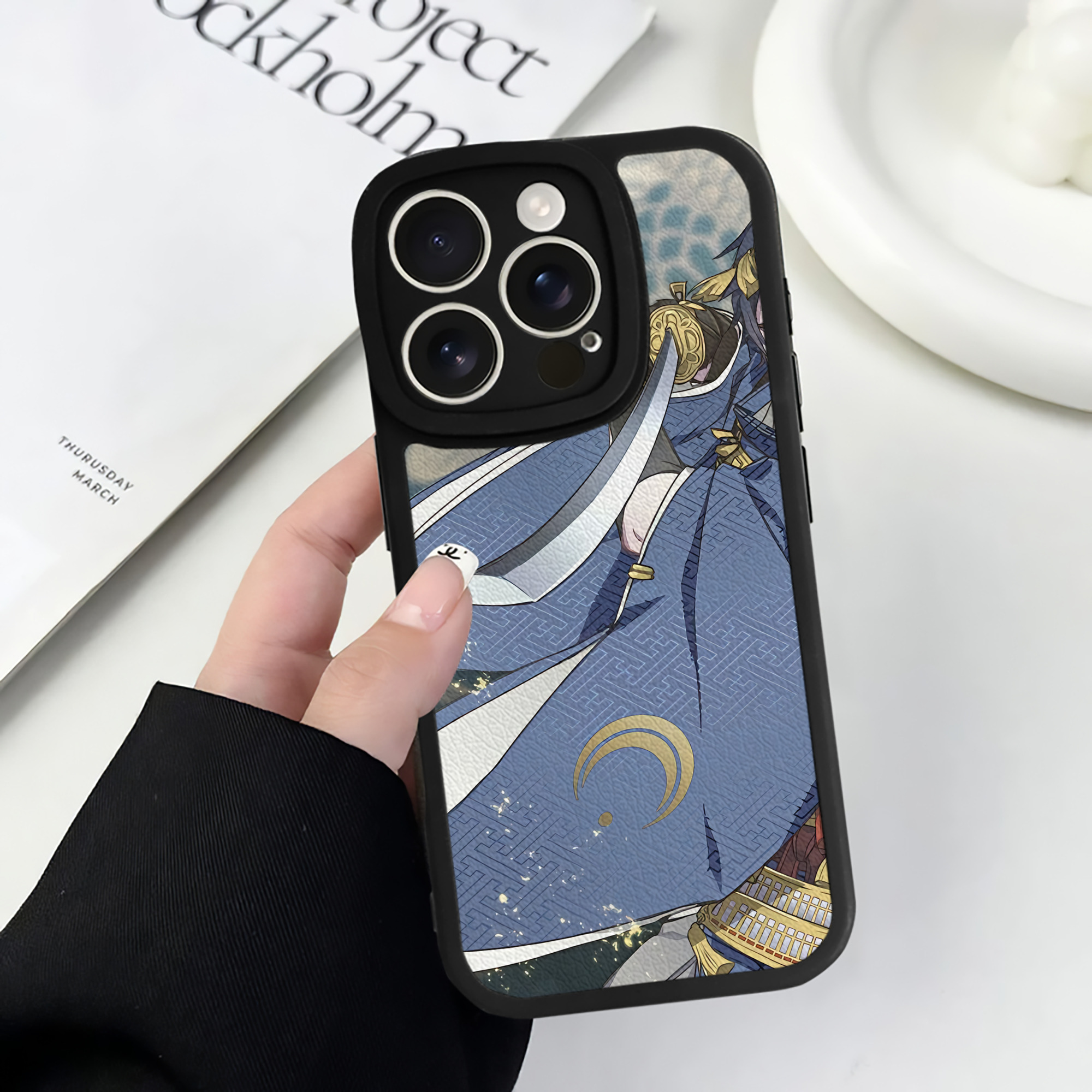 （画像用） 刀剣乱舞 Touken Ranbu 【iPhone 16シリーズ対応】シリコンスマホケース（レザー調） 材質：シリコン